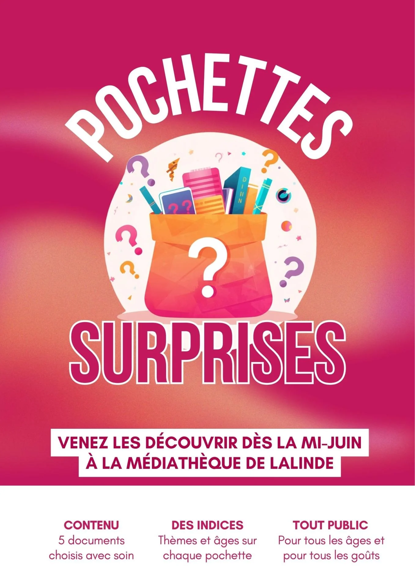 Affiche de presentation des pochettes surprises